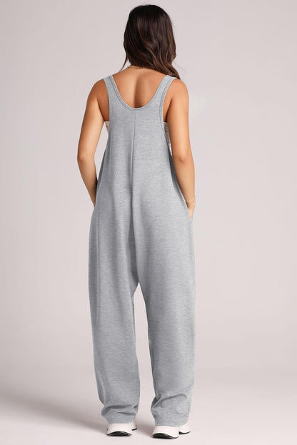 Lovelet Wide Strap Jumpsuit with Pockets