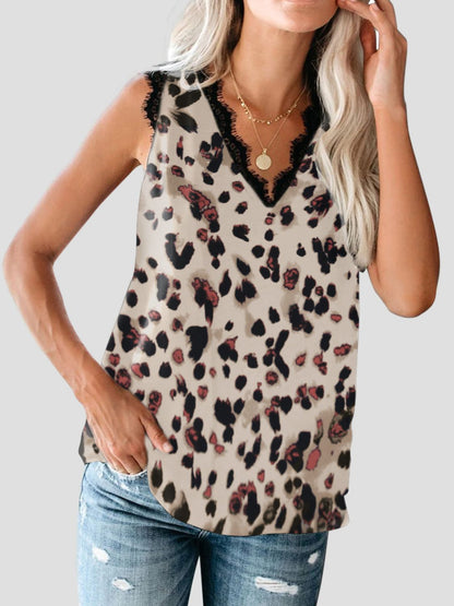 Trendy Lace Detail V-Neck Tank