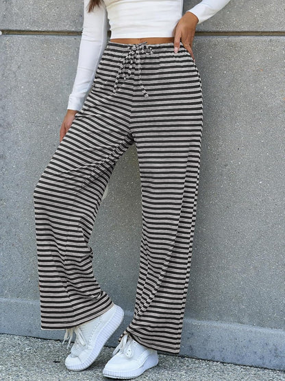 Aura Stylo - Lovelet Striped Wide Leg Pants