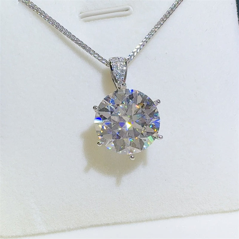 Aura Stylo - 10 Carat Moissanite 925 Sterling Silver Pendant Necklace