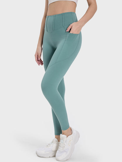 Aura Stylo - Millennia Pocketed High Waist Active Leggings