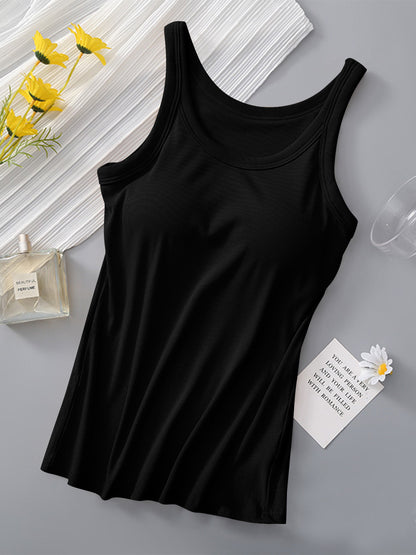 Round Neck Tank with stylish Bra