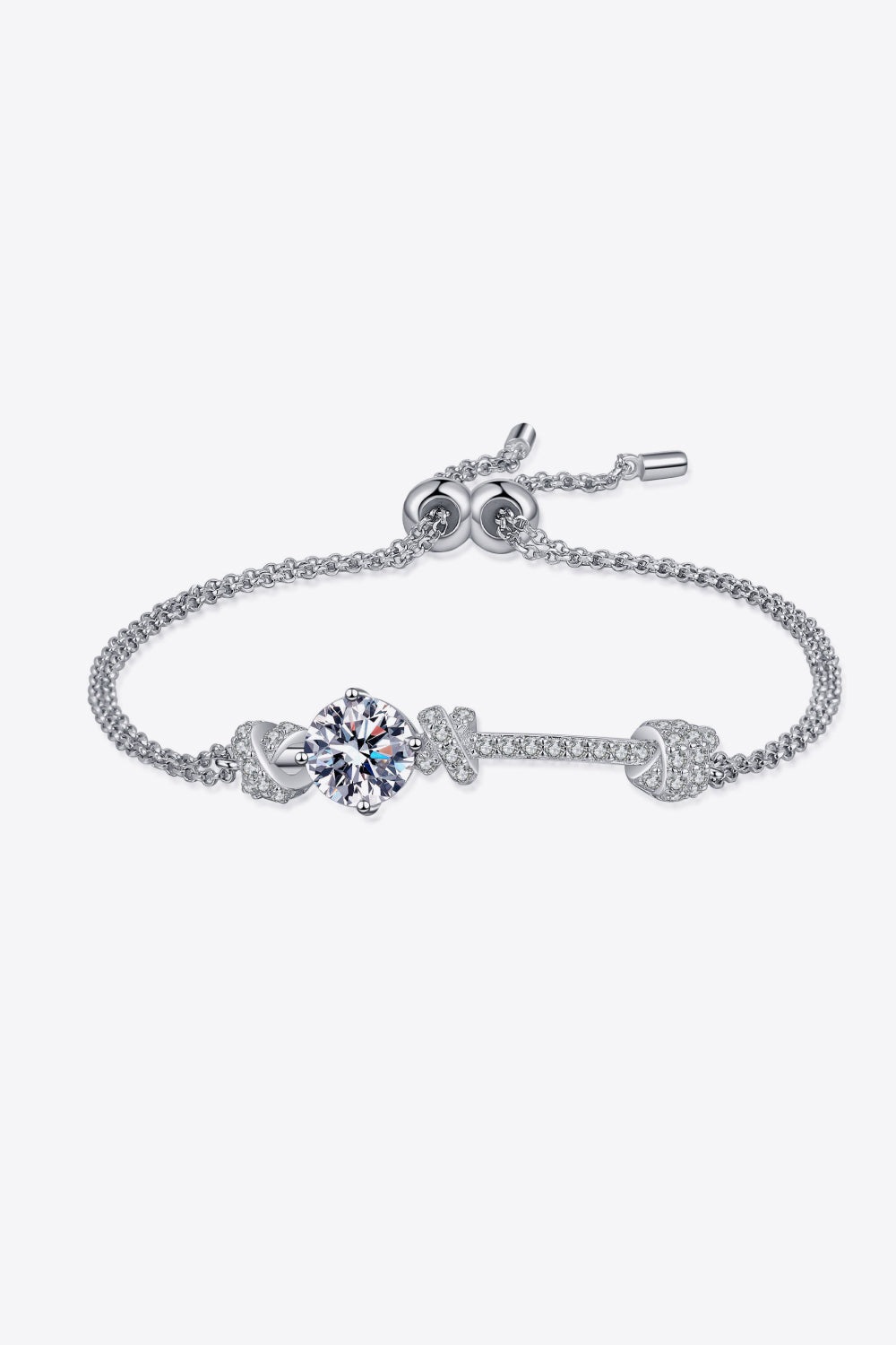 Aura Stylo - 2 Carat Moissanite 925 Sterling Silver Bracelet