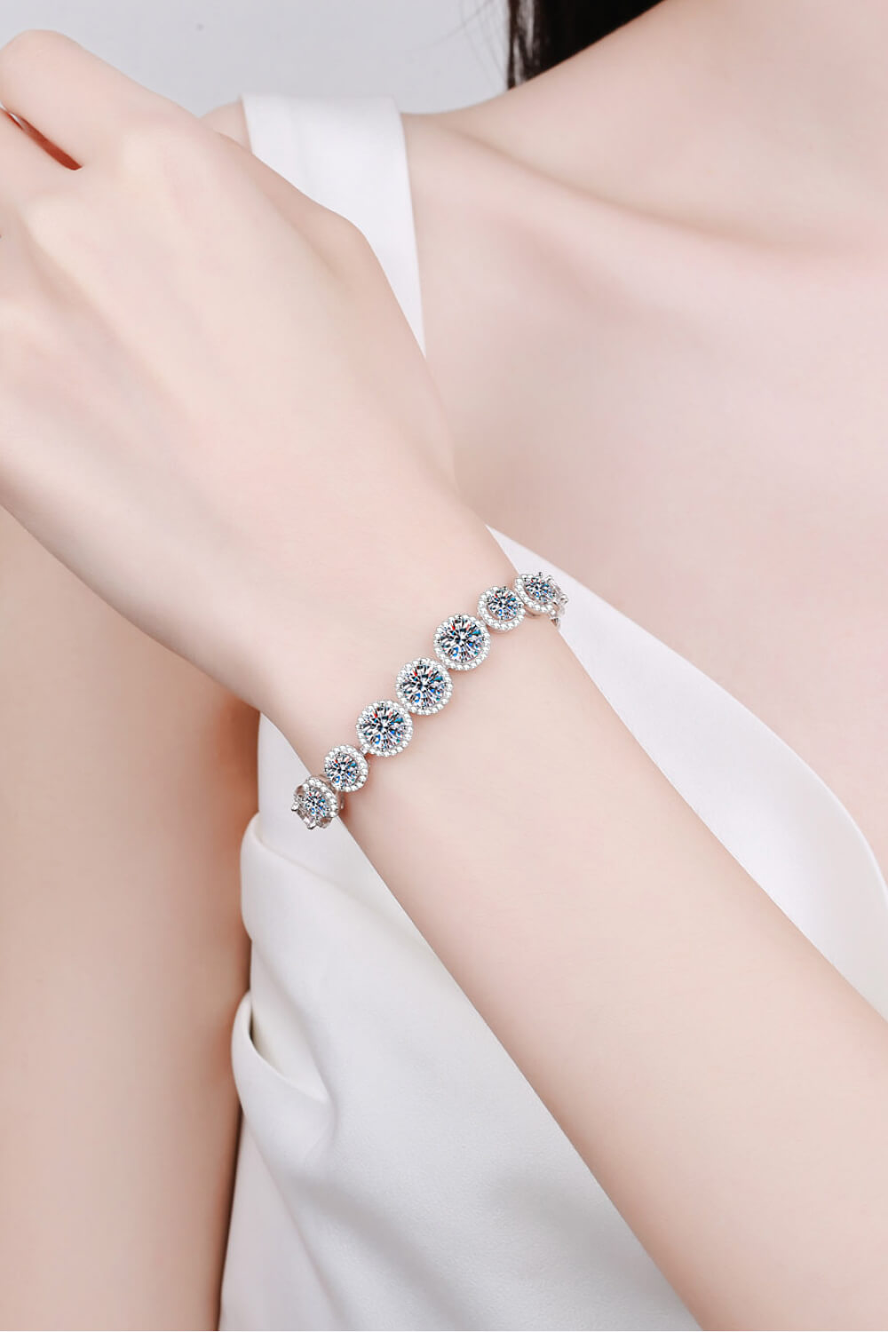 Aura Stylo - 925 Sterling Silver 10.4 Carat Moissanite Bracelet