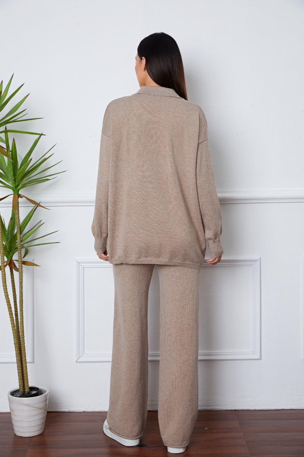 Aura Stylo - Dropped Shoulder Sweater and Long Pants Set