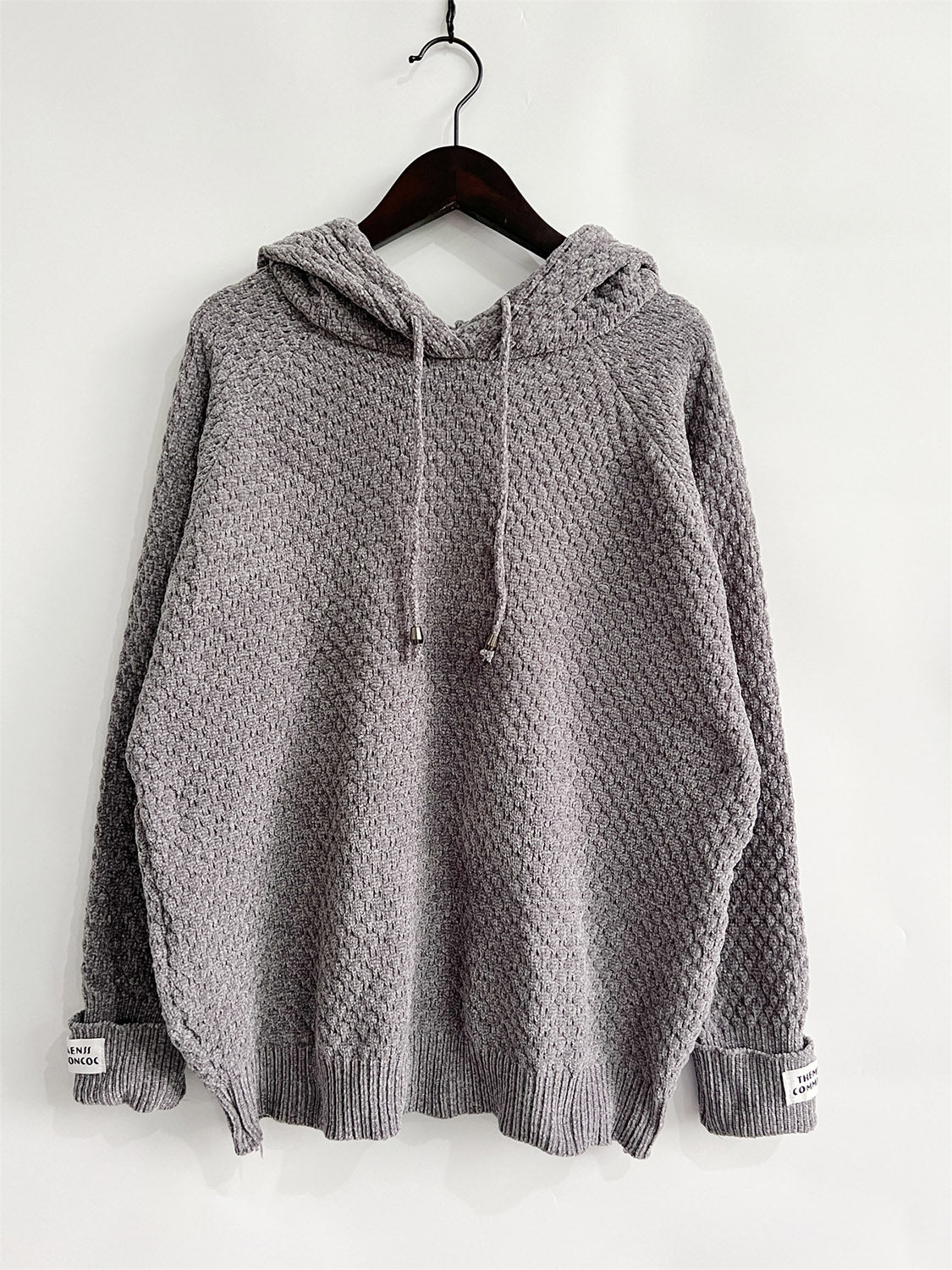 Aura Stylo - Drawstring Long Sleeve Hooded Sweater