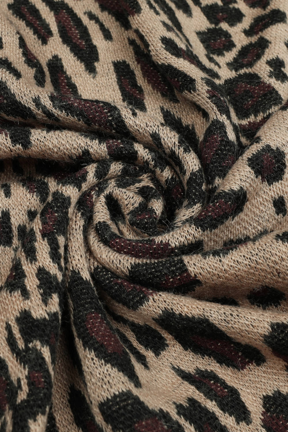 Aura Stylo - Leopard Open Front Poncho