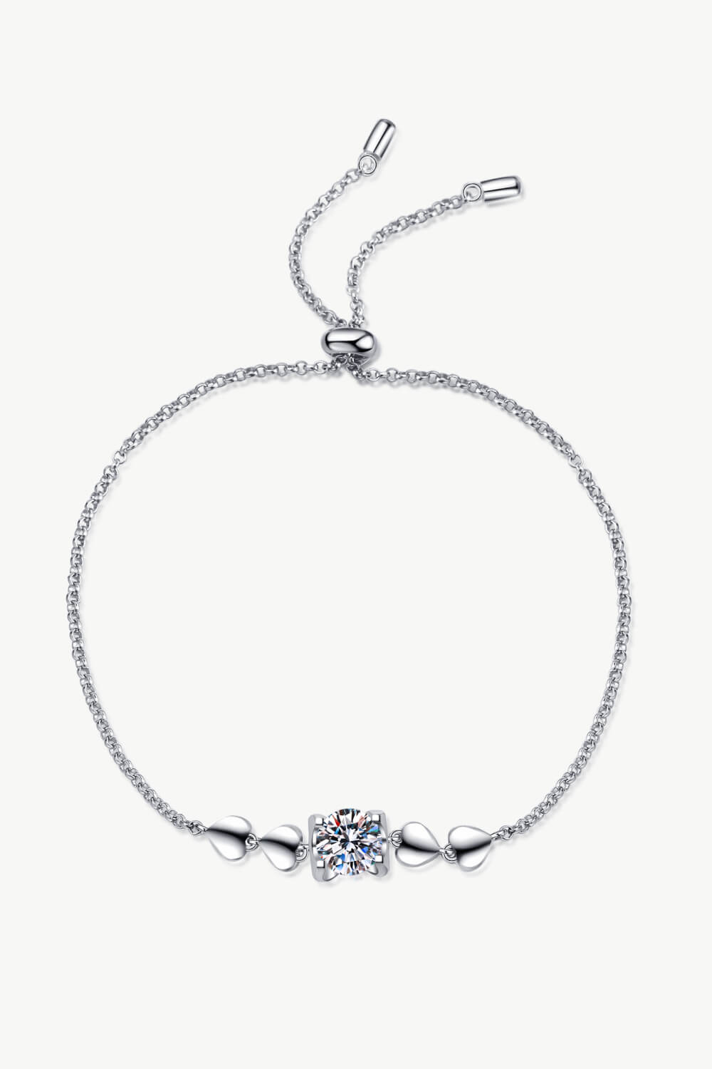 Aura Stylo - 1 Carat Moissanite Heart Bracelet