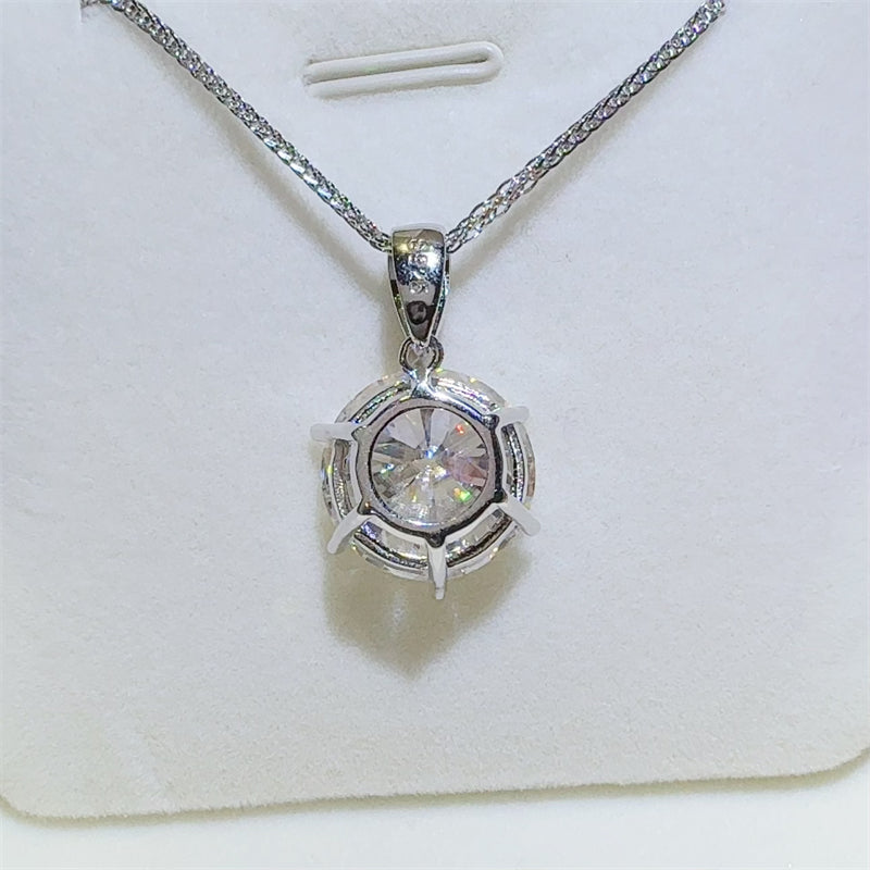 Aura Stylo - 10 Carat Moissanite 925 Sterling Silver Pendant Necklace