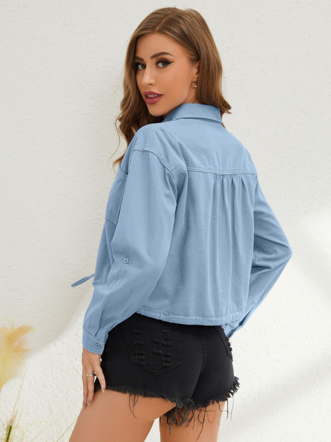 Aura Stylo - Collared Neck Long Sleeve Shirt