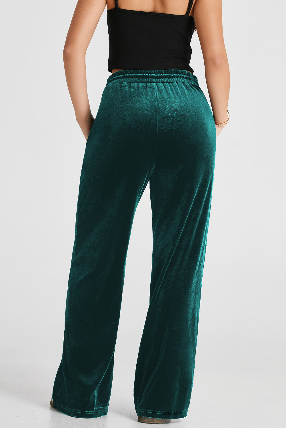 Aura Stylo - Drawstring Wide Leg Active Pants