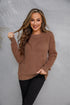 Aura Stylo - Angel Wings Dropped Shoulder Round Neck Fuzzy Sweater