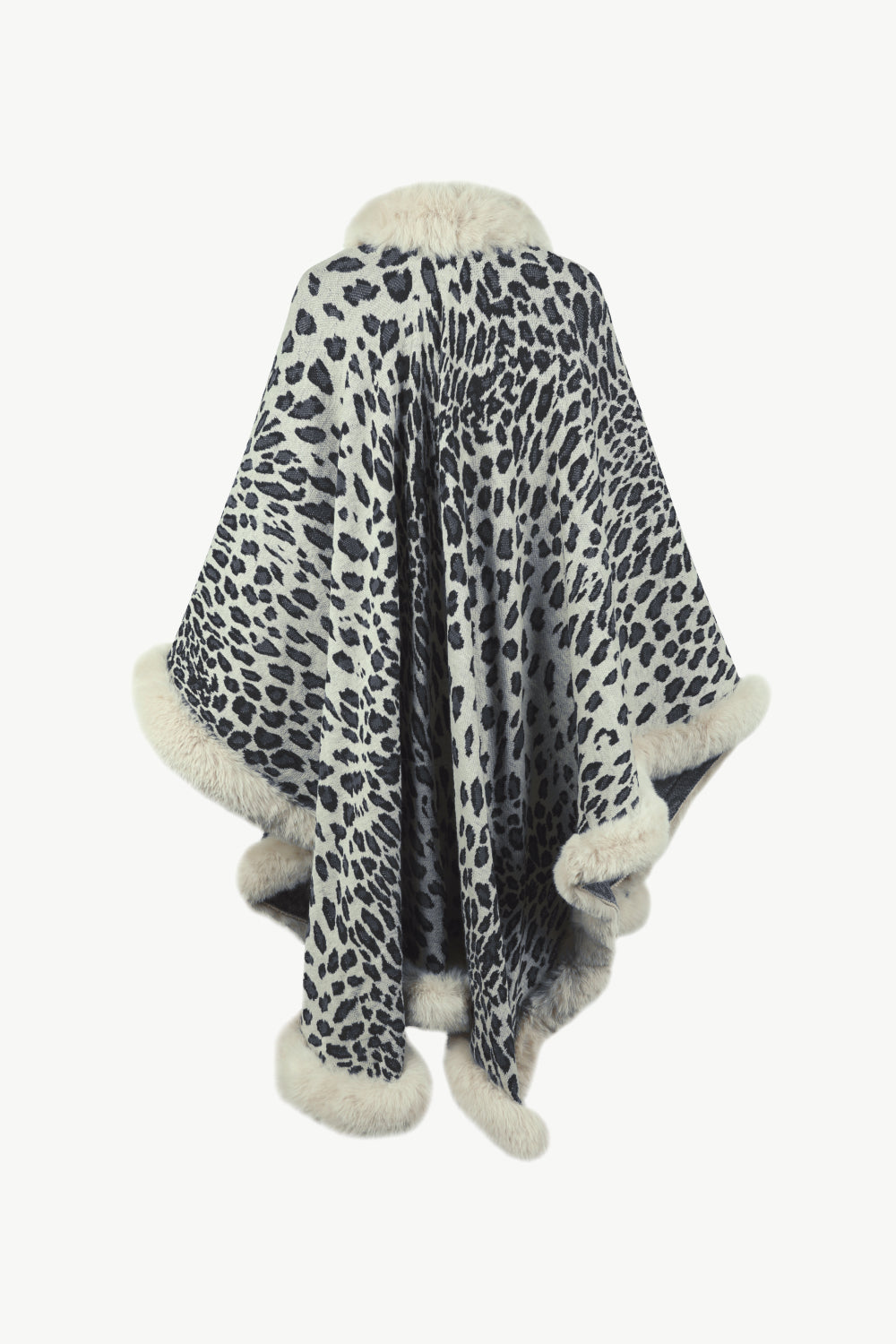 Aura Stylo - Leopard Open Front Poncho