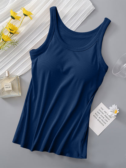 Round Neck Tank with stylish Bra