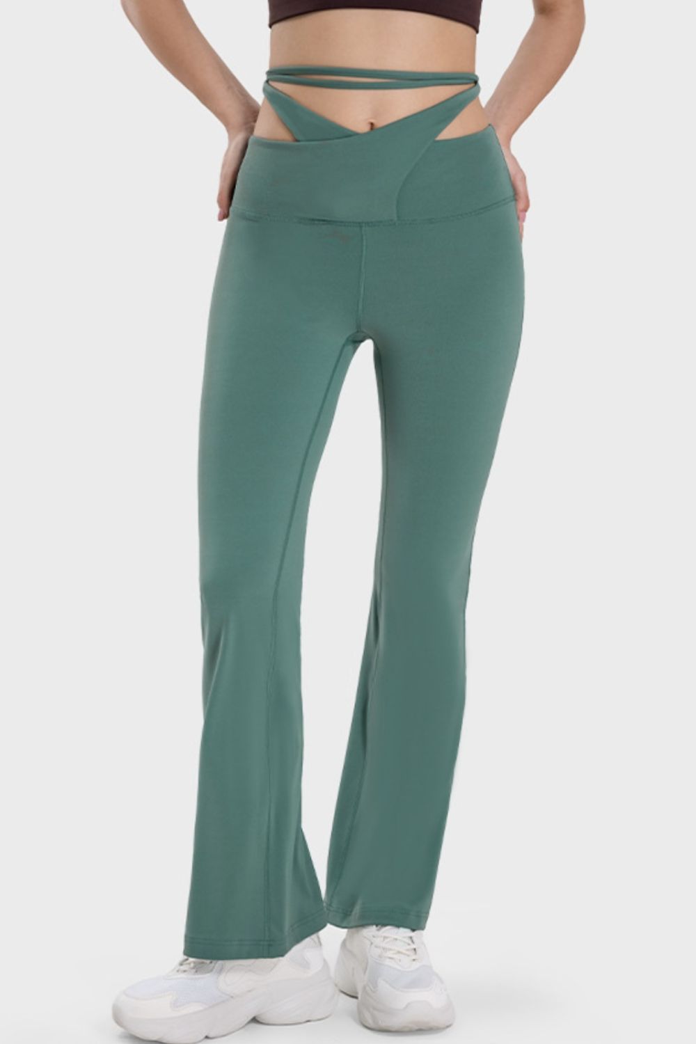 Aura Stylo - Millennia Tied Mid-Rise Waist Active Pants