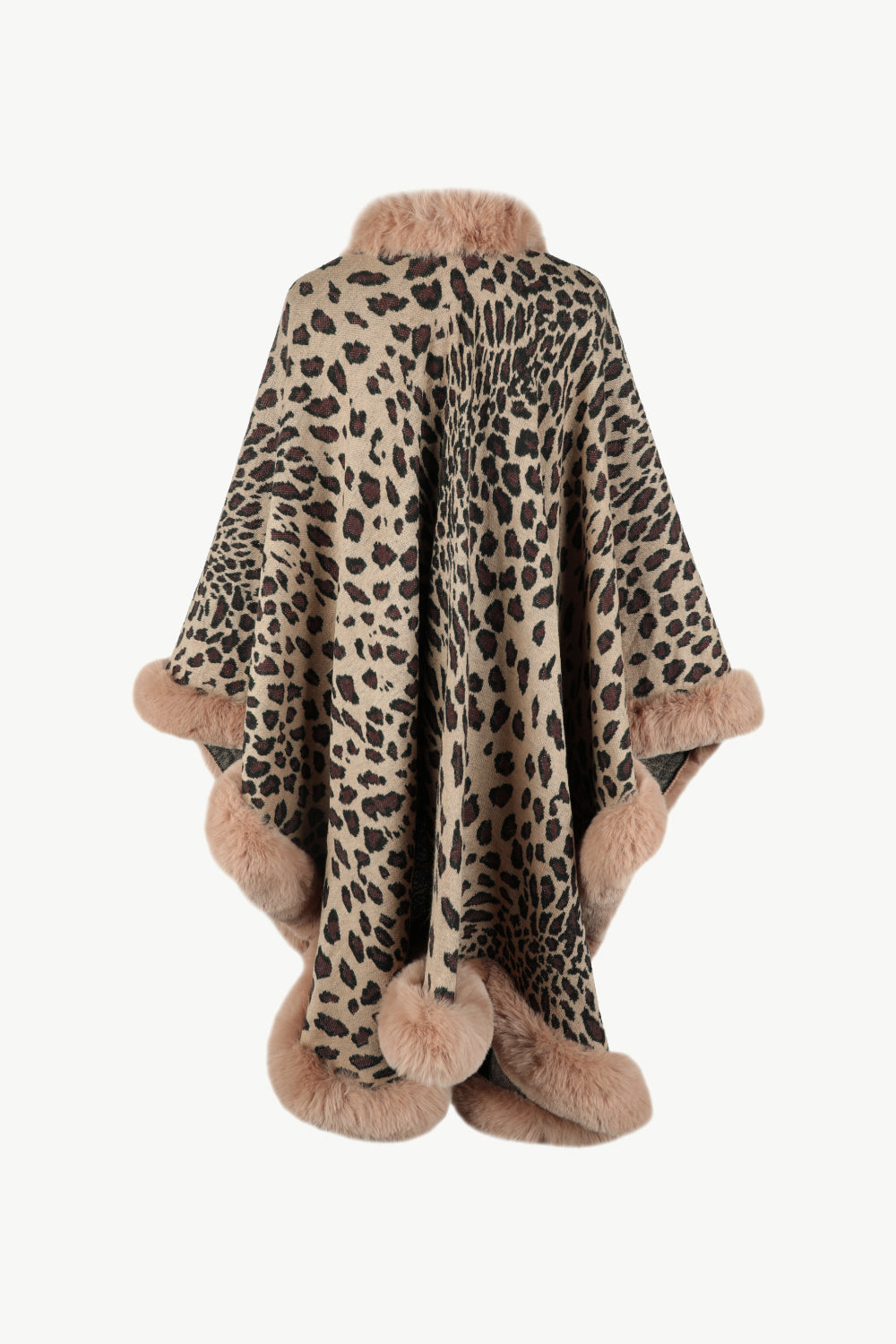 Aura Stylo - Leopard Open Front Poncho