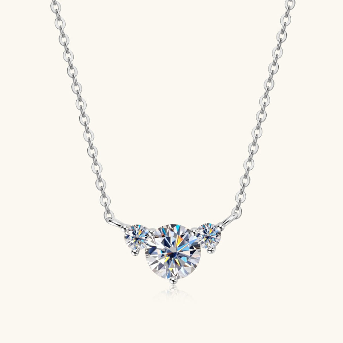 Aura Stylo - 1.2 Carat Moissanite 925 Sterling Silver Necklace