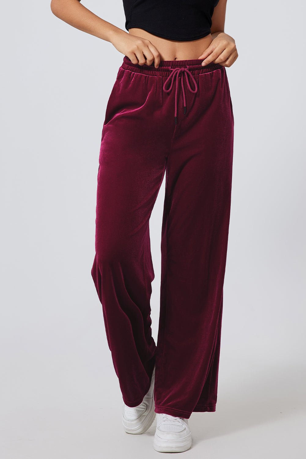 Aura Stylo - Drawstring Wide Leg Active Pants