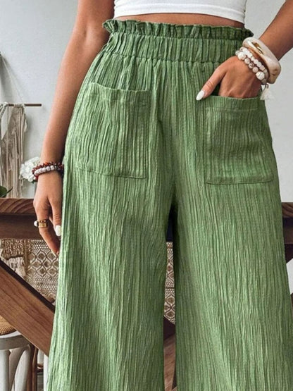 Aura Stylo - Frill Wide Leg Pants