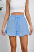 Aura Stylo - Full Size Drawstring Ruffle Hem Shorts