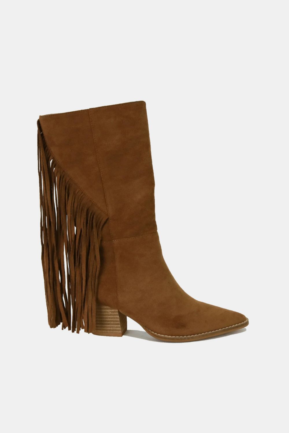 Aura Stylo - Beast Fashion Suede Fringe Point Toe Boots