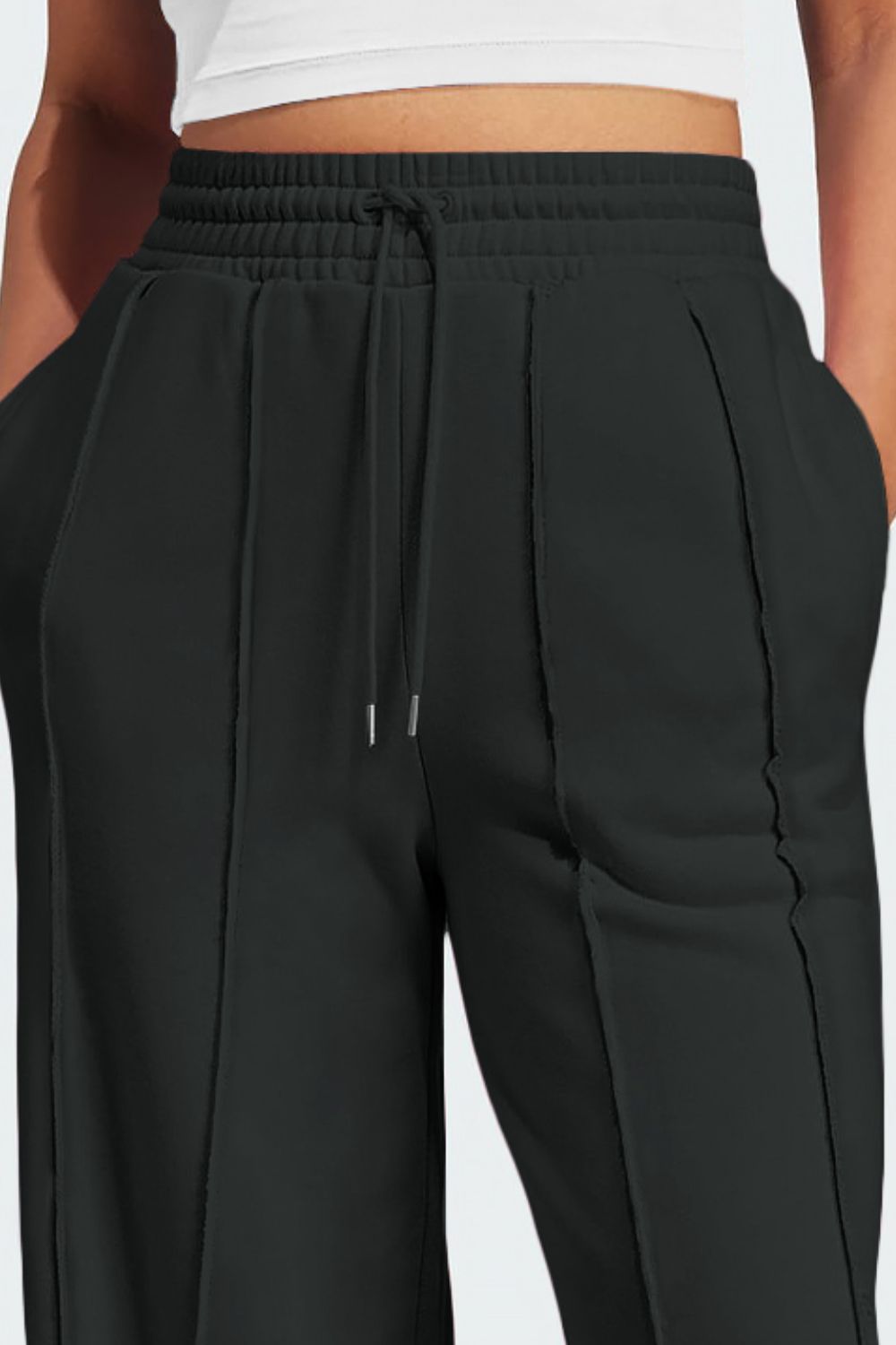 Aura Stylo - Drawstring Wide Leg Active Pants