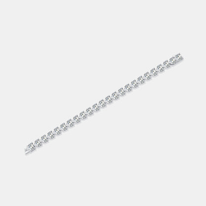 Aura Stylo - 24 Carat Moissanite 925 Sterling Silver Heart Bracelet