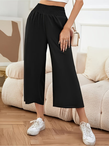 Aura Stylo - Elastic Waist Wide Leg Pants