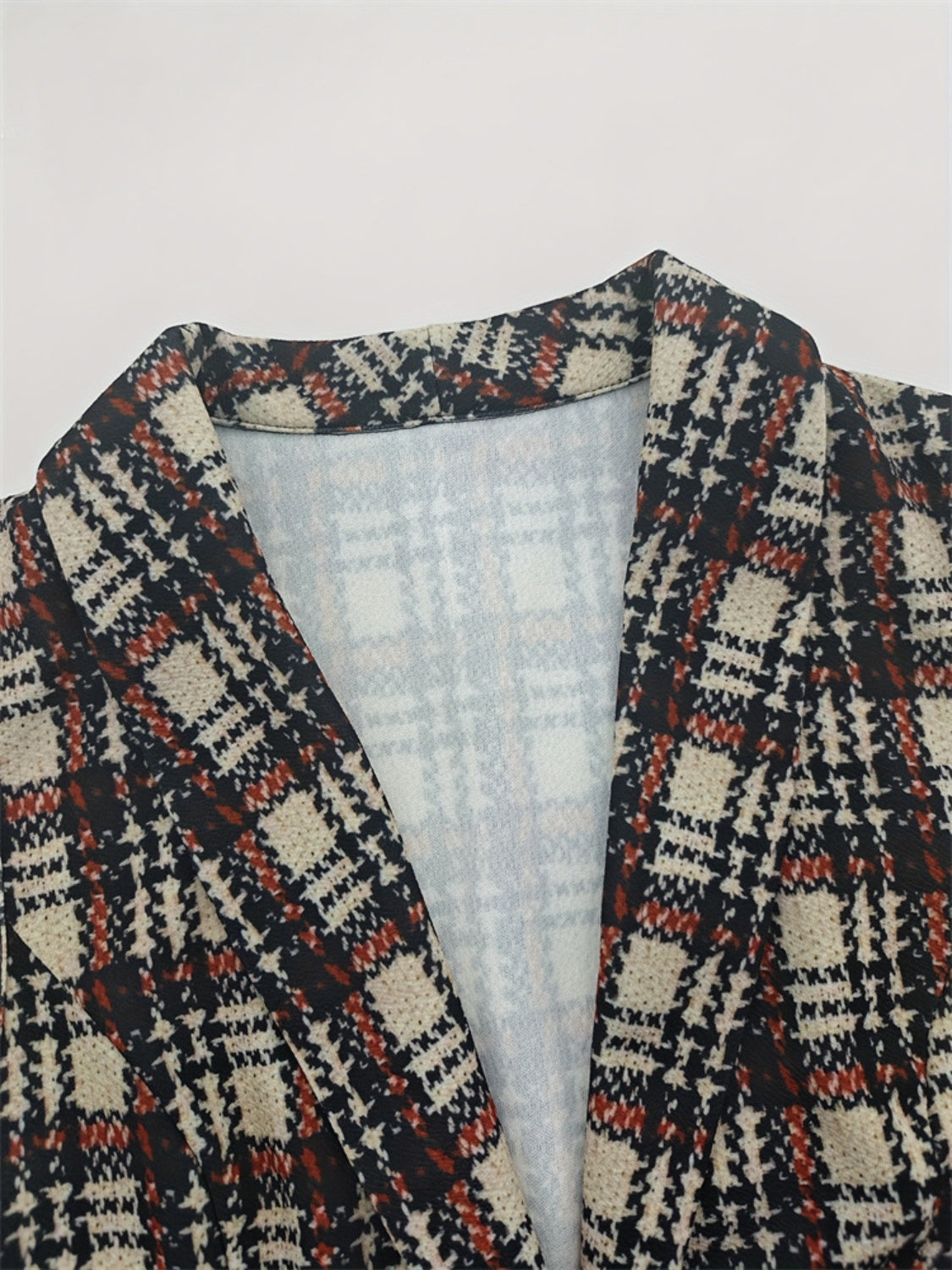 Aura Stylo - Plaid Button Up Collared Neck Vest