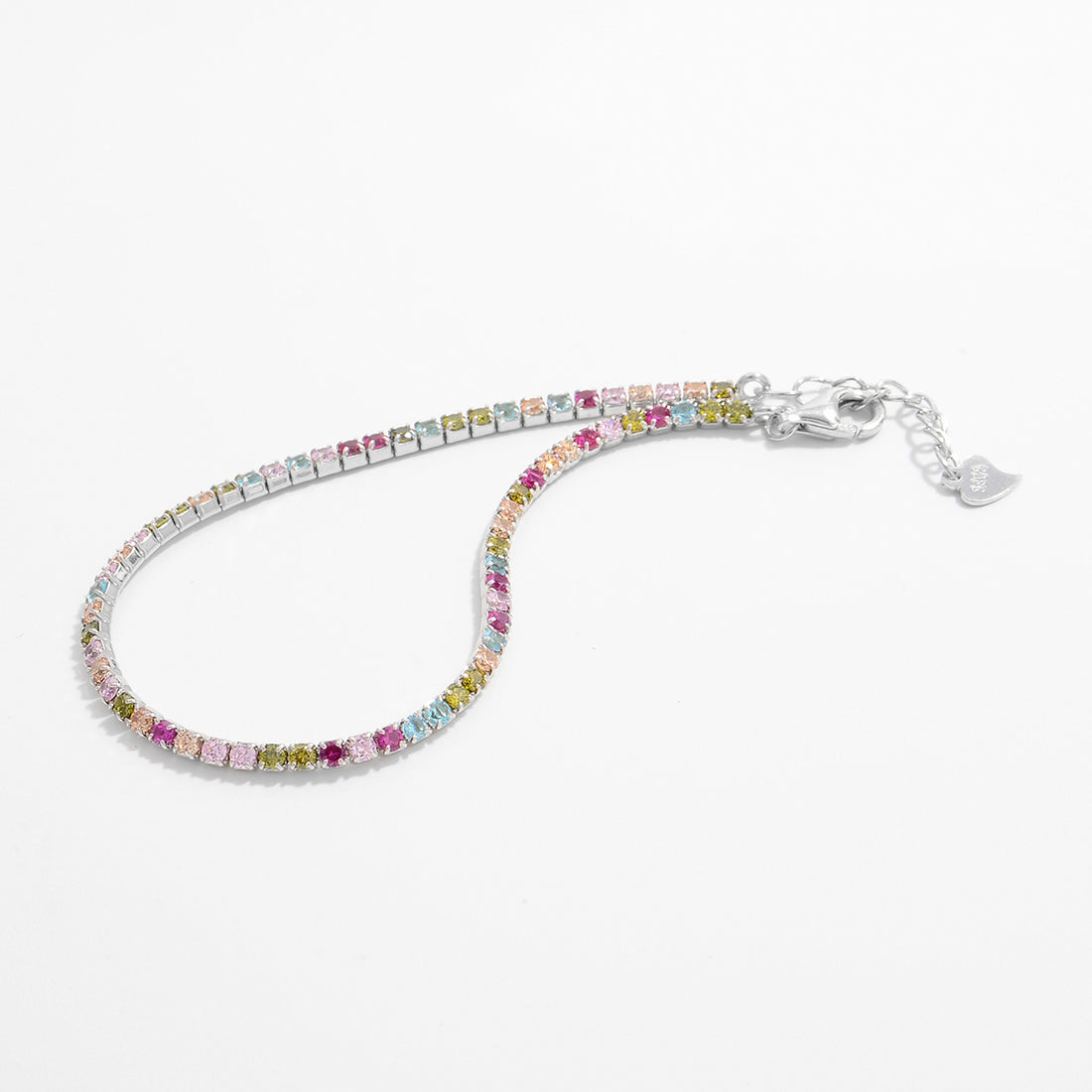 Aura Stylo - Inlaid Zircon 925 Sterling Silver Bracelet