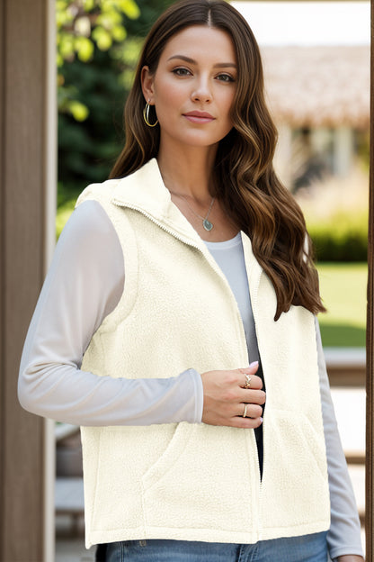 Aura Stylo - Zip Up Vest Coat with Pockets