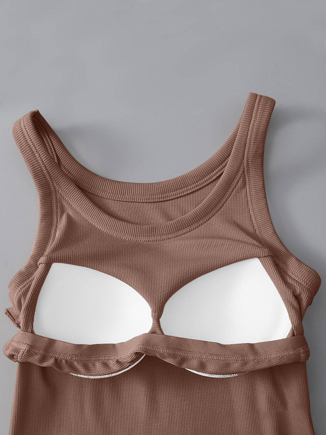 Round Neck Tank with stylish Bra