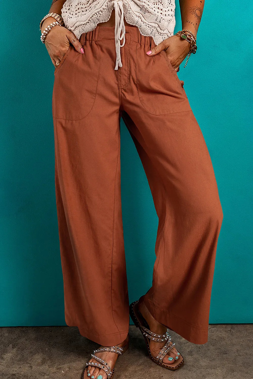 Aura Stylo - Wide Leg Pants with Pockets