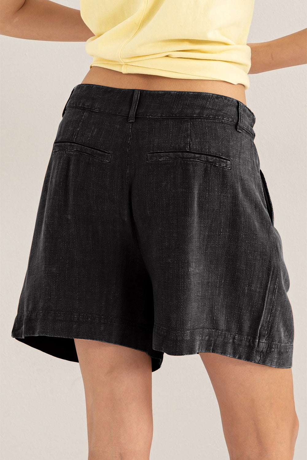 Aura Stylo - HYFVE High Waist Pleated Linen Shorts