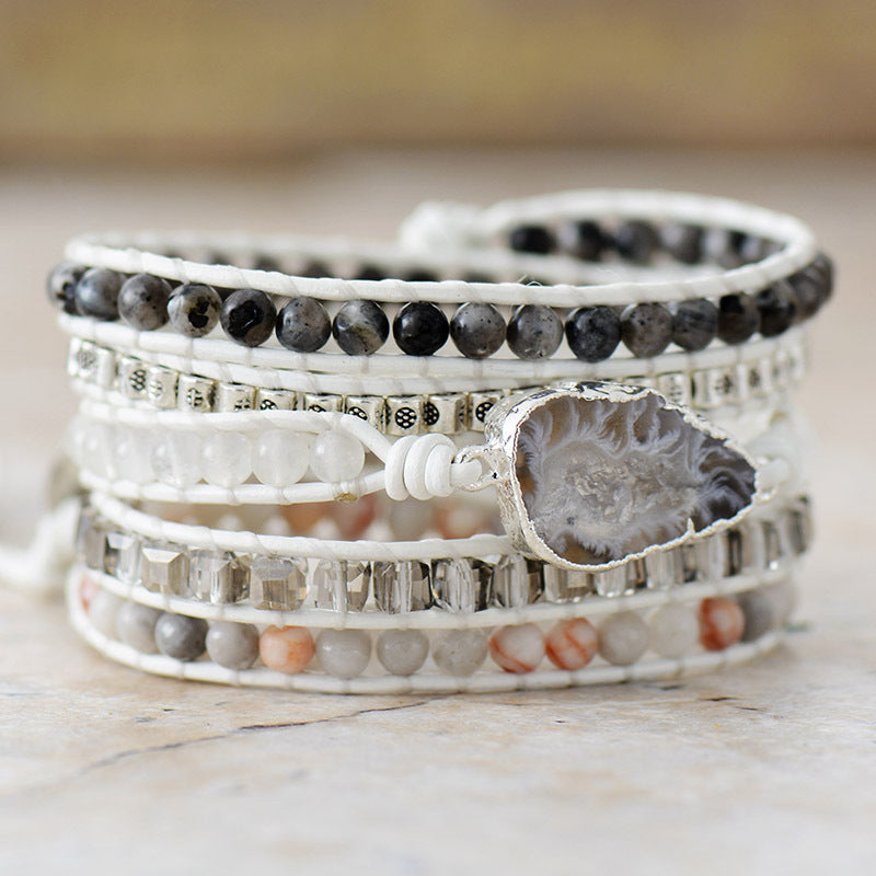 Aura Stylo - Natural Stone Layered Bracelet