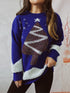 Aura Stylo - Christmas Tree Graphic Dropped Shoulder Sweater