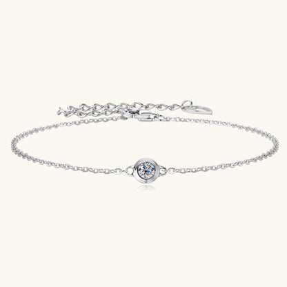 Aura Stylo - Inlaid Moissanite 925 Sterling Silver Bracelet