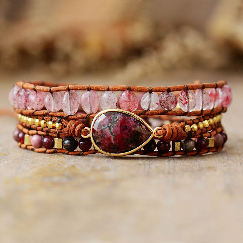 Aura Stylo - Natural Stone Layered Bracelet