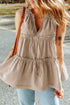 Frill & Tie Tiered stylish Neck Tank