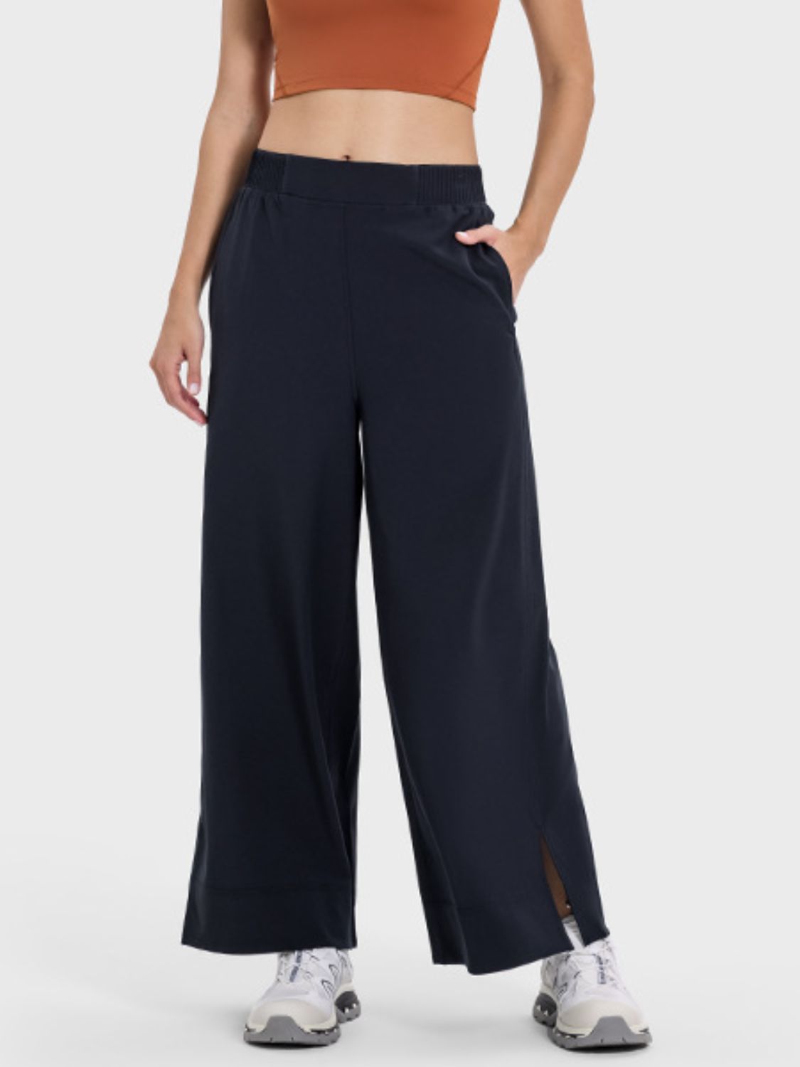 Aura Stylo - Millennia Slit Wide Leg Active Pants