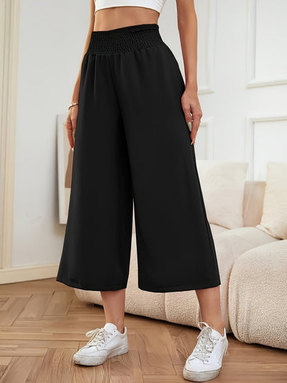 Aura Stylo - Elastic Waist Wide Leg Pants