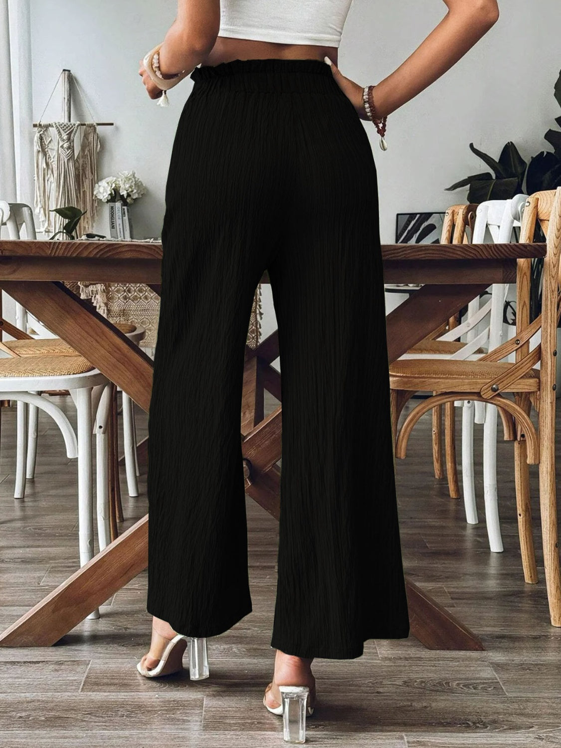 Aura Stylo - Frill Wide Leg Pants