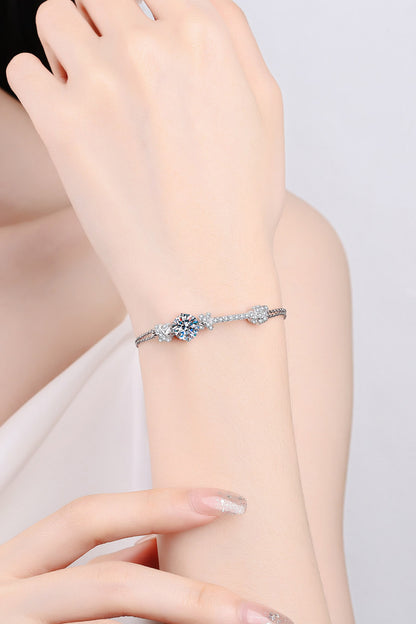 Aura Stylo - 2 Carat Moissanite 925 Sterling Silver Bracelet