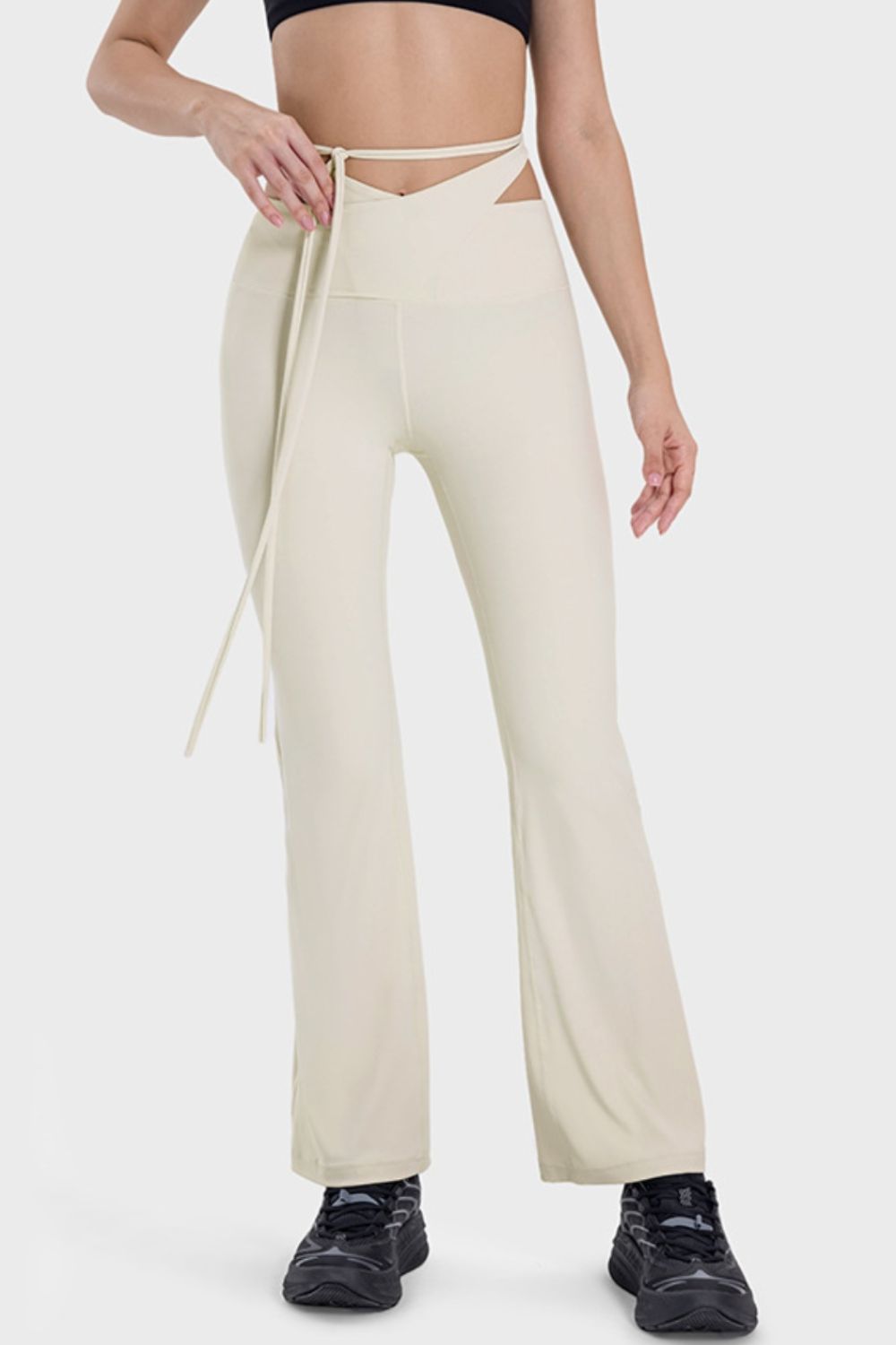 Aura Stylo - Millennia Tied Mid-Rise Waist Active Pants