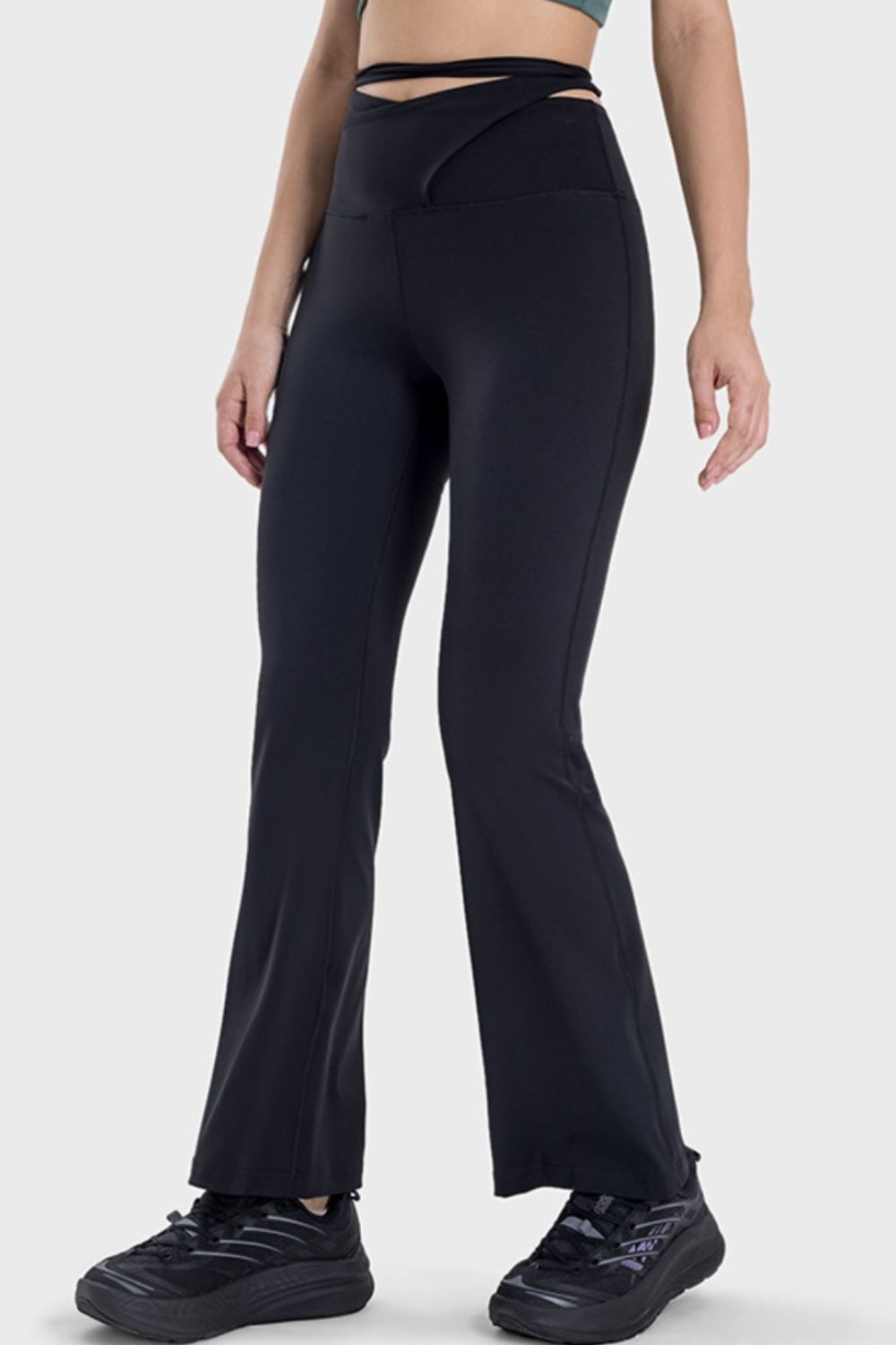 Aura Stylo - Millennia Tied Mid-Rise Waist Active Pants