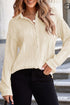 Aura Stylo - Texture Collared Neck Button Down Long Sleeve Shirt