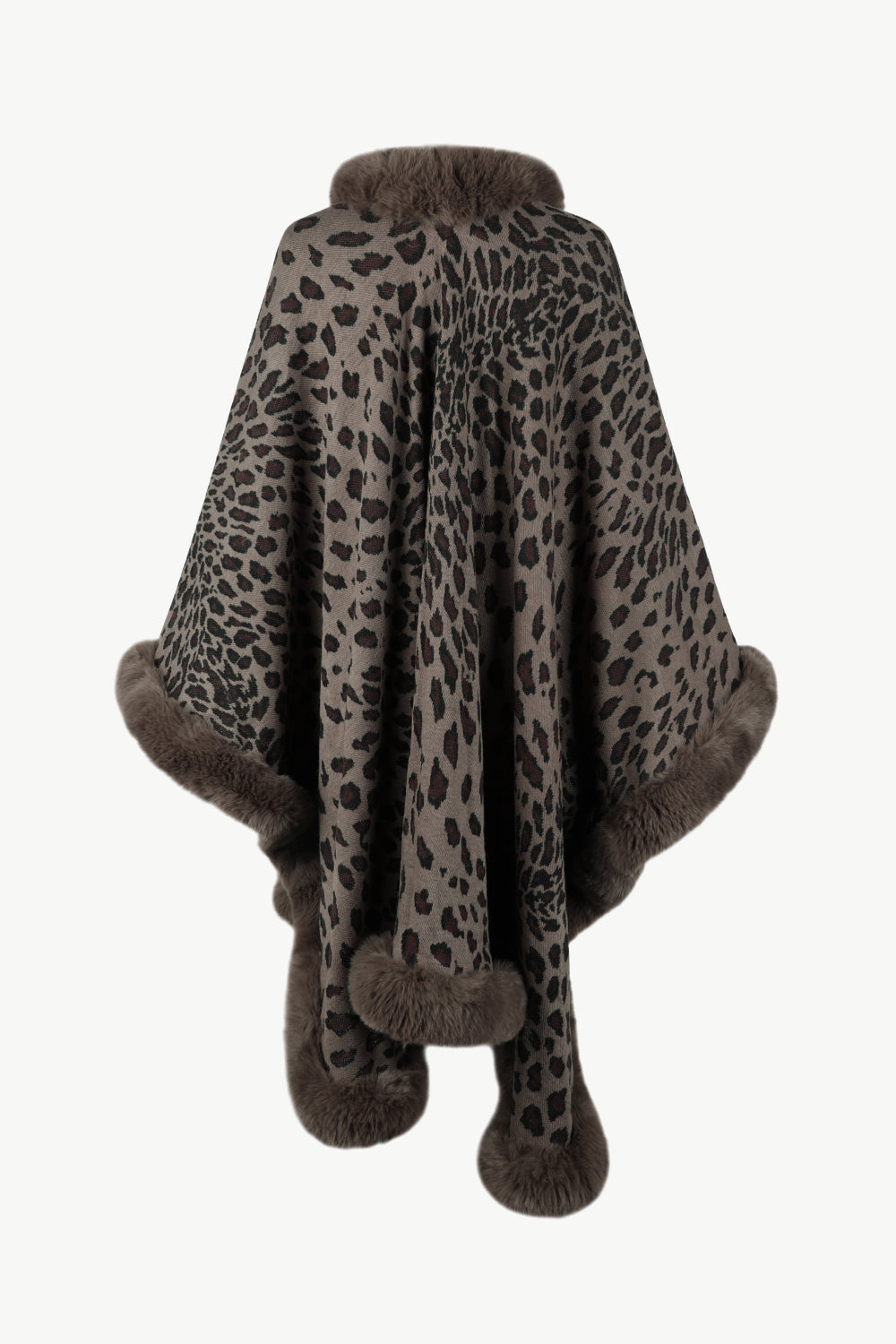 Aura Stylo - Leopard Open Front Poncho