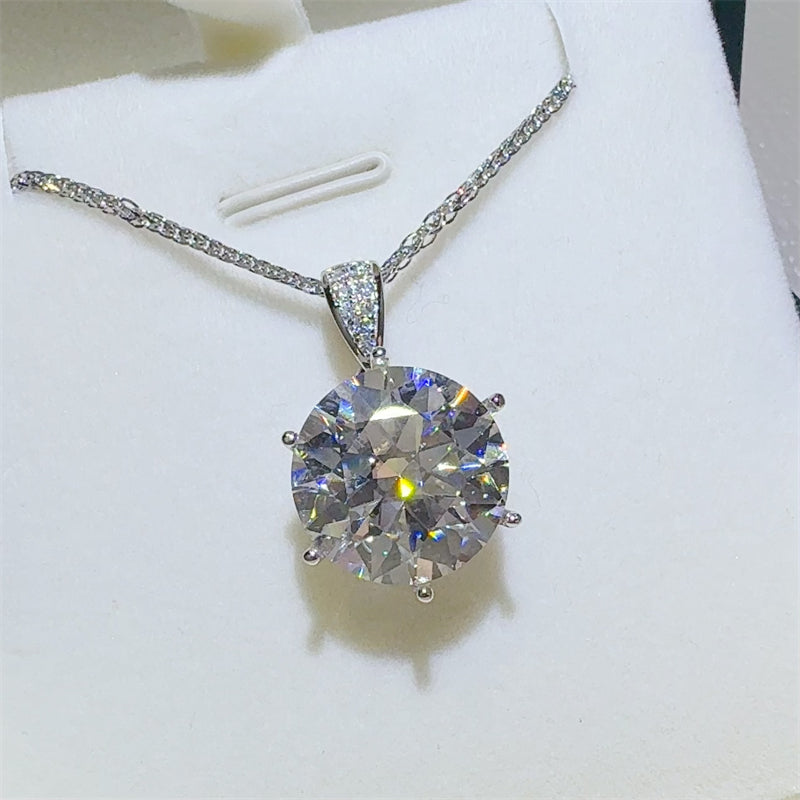 Aura Stylo - 10 Carat Moissanite 925 Sterling Silver Pendant Necklace