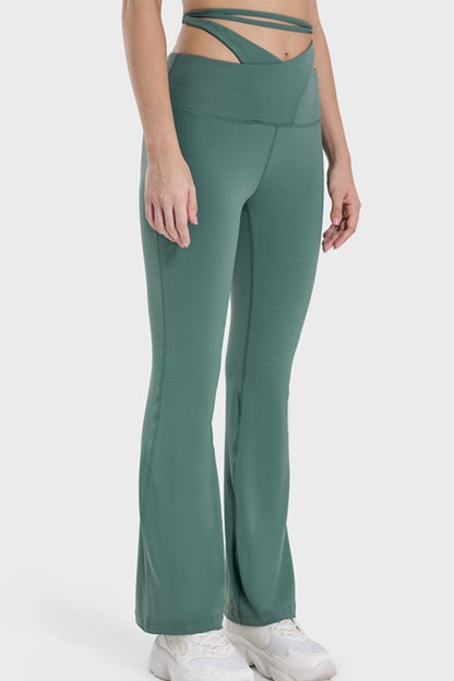 Aura Stylo - Millennia Tied Mid-Rise Waist Active Pants