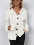 Aura Stylo - Button-Down Long Sleeve Hooded Sweater